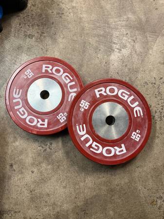 2x55 Rogue competition training bumper plates 1