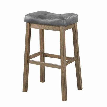 Barstools, grey seats, driftwood finish, 30 inch seat height NEW 1