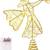 New Christmas Glitter Angel Tree Topper 3D Golden Metal Angel  Battery 7 thumbnail