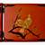 Antique Japanese Red Lacquered Hand-Painted Birds Cover Photo Album 1 thumbnail