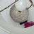 Mid-Century Table Lamp, Porcelain Flowers Motif 3 thumbnail