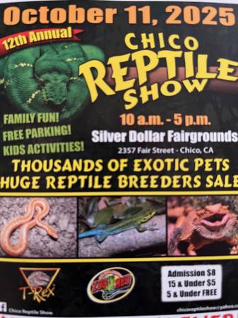 12th Annual Chico Reptile Show (Silver Dollar Fairgrounds)63972290062850120