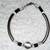 Rose Quartz, Black Onyx And Sterling Silver Bracelet 1 thumbnail