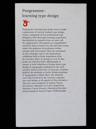 Pangramme : learning type design 1