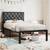 New Twin Bed Frame with Linen Upholstered Headboard, Metal Support, No Box Sprin 9 thumbnail