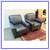 Hancock & Moore Reserve Navy Blue Leather Lounge Chairs, Pair 11 thumbnail