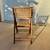Vintage Tortoise Shell Style Burnt Bamboo Folding Chair 7 thumbnail