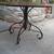 Vintage Dining Table-Solid Wood w/Pour Over Top+Wrought Iron Base 2 thumbnail