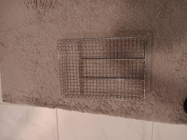 Stainless Steel/ Chrome Silverware Sorter for a Drawer 14x10x 1 1/2 1
