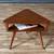 Mid-Century Modern Triangular Two-Tier Side Table w/ Bookshelf, c.1950 3 thumbnail