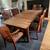 Room and Board Cherry wood extension dining room table, and 6 cushion 7 thumbnail