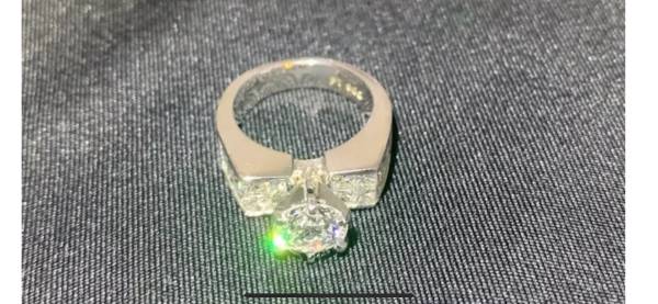 Women's Platinum Diamond Ring w Brilliant Cut Round Diamond 1.4 Ct. G 1