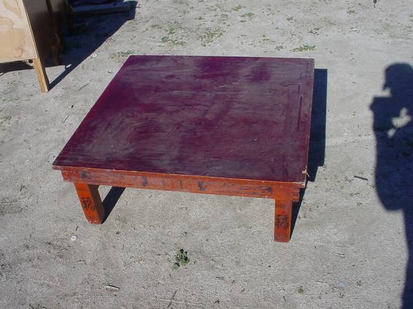 oriental table folding legs carving on sides 1