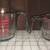 Pair Anchor Hocking heavy glass measuring cups open hook handles 2 thumbnail