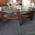 Glass Top Coffee Table with Mahogany Base 8 thumbnail