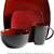 GIBSON SOHO SQUARE GLAZE DINNERWARE SET RED/BLACK SERVICE FOR 4 (16pcs 6 thumbnail