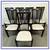 Dark Brown Dining Chairs With Cream Sueded Upholstery, Set Of Six 2 thumbnail