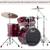 5 PIECE DRUM HEADS & CYMBALS PEARL RED extra pieces 4 thumbnail
