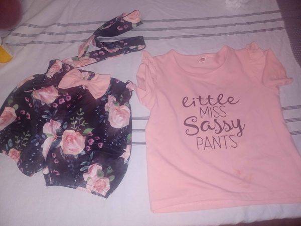 new girls rose 3pc set sz 7/8 - $15 1