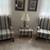 Stripped Wingback Chairs with matching Ottoman 3 thumbnail
