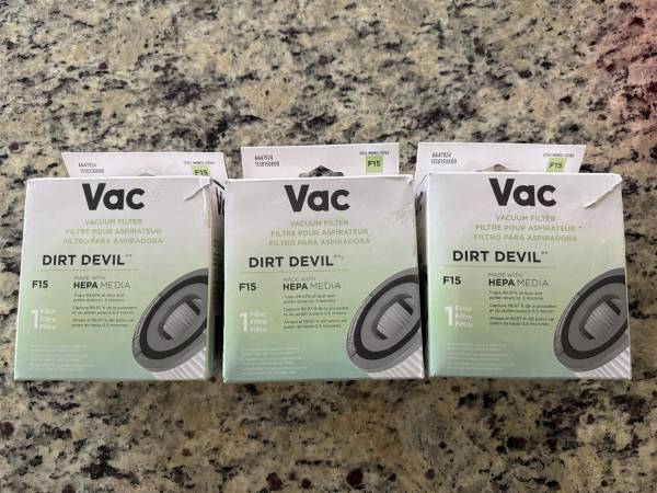 Three Vac DIRT DEVIL F15 HEPA MEDIA VACUUM FILTER 1