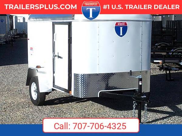 2025 Interstate 5 X 8 Victory Enclosed Cargo Trailer White 1