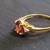 Vintage Natural Red Oval Tourmaline w/Diamonds 14K Gold Ring 11 thumbnail