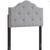 Twin Grey upholstered headboard 2 thumbnail