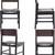 PU Leather Dining Chairs Set of 4, Mid Century Brown Leather Dining Room Chairs 8 thumbnail