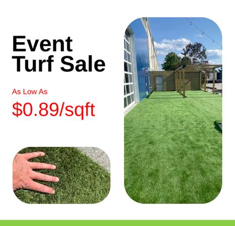 All Green Artificial Grass/Synthetic Turf – $0.89/Sqft While