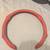 Red leather suede steering wheel cover 2 thumbnail