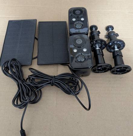 2 Security Cameras Wireless Outdoor, Flood Light Solar Cameras 1