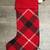 Christmas Stockings, Monogram Knit K & Plaid B, Large Velvet LIKE NEW 10 thumbnail