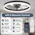 20" Modern Fan Lights Flush Mount LED Ceiling Light kit With  APP Remo 5 thumbnail