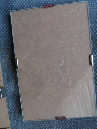 Picture frames, 2,Quadro glass with clips to hold panels tog. Like new 1