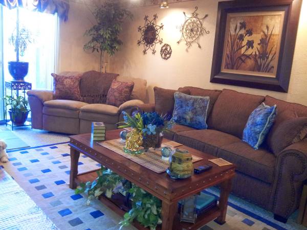 5 pc Sofa, Loveseat, 2 End, Coffee tables 1