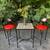 Bistro Sunroom Patio Porch Deck Set Pair of Stools & Game Table…SET 1 thumbnail