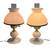 (2) Hobnail White Milk Glass 16.5" Hurricane Desk Table Lamps 2 thumbnail