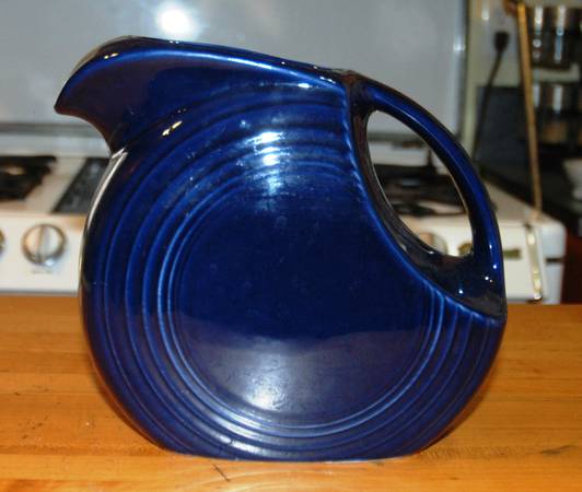 Fiesta Cobalt Blue Disc/Disk Large Water Pitcher Fiestaware 1