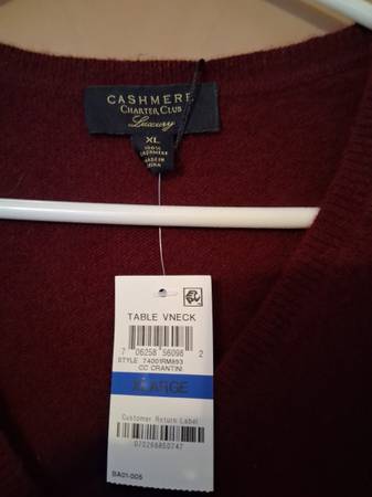 Charter Club Cashmere Sweater NWT 1