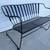 Settee loveseat wrought iron metal 4 ft wide vintage 4 thumbnail