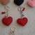 Cute heart shaped keychains with rhinestones 8 thumbnail