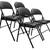 100+ New Black Leather Padded Folding Chair Sturdy Metal Foldable Seat 1 thumbnail