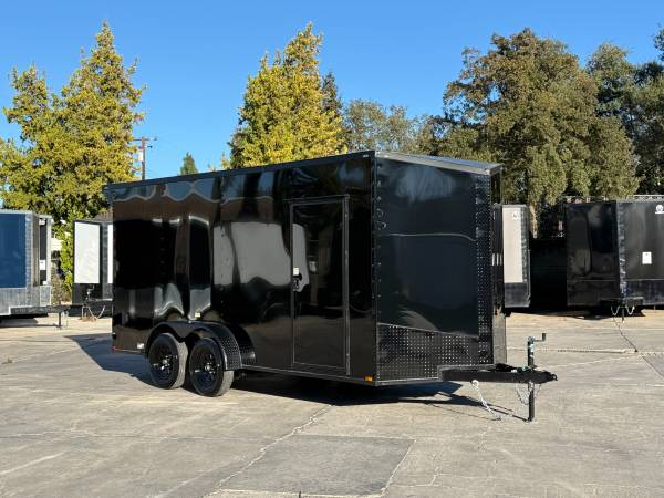2027 Enclosed Cargo Trailer 7x16 / Toy Hauler / High ceiling 7 Ft 1
