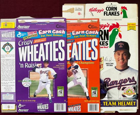 Nolan Ryan Kellogg's and Wheaties Cereal Boxes, Flattened 1