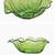 Green Leaf Fruit / Salad bowl with 5 single-serving matching plates 6 thumbnail