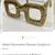 TWO- Decorative Metal Textured Gold Glasses Structure-Vintage Art Deco 10 thumbnail