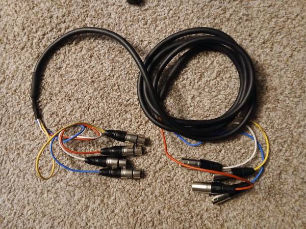 10' XLR Snake, 4 Cables 1