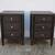 Set of 2 Dark Brown 3-Drawer Nightstands w/ Metal Pulls 1 thumbnail