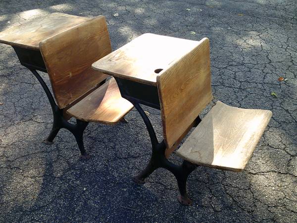 old schools desks on runners 1